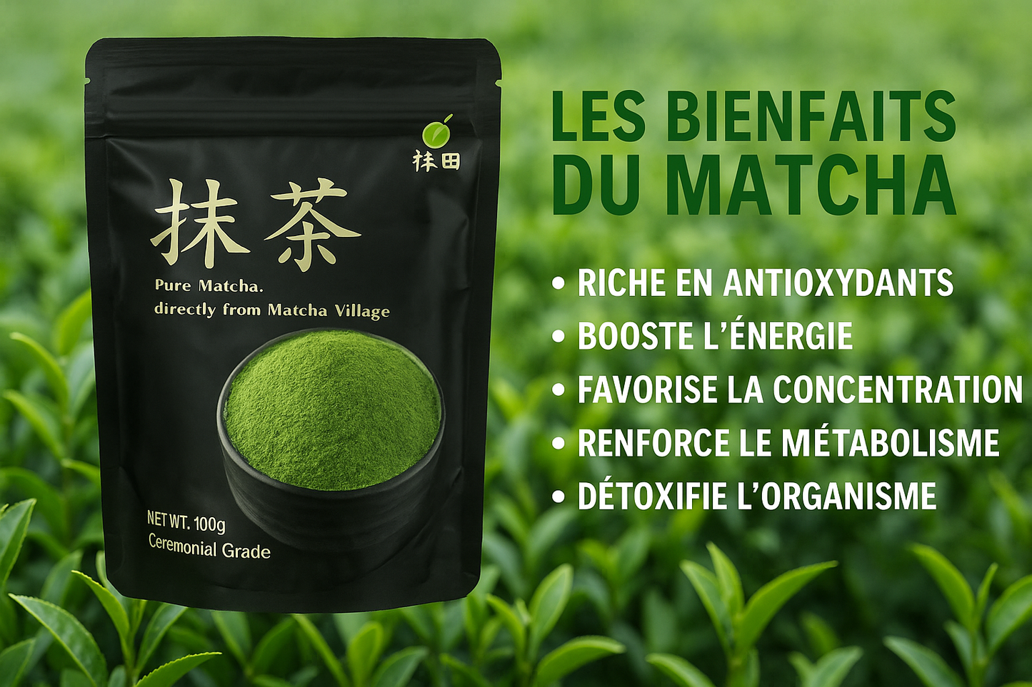 AMIELLICO Matcha Premium – Beauté, Énergie et Mincueur Naturelle