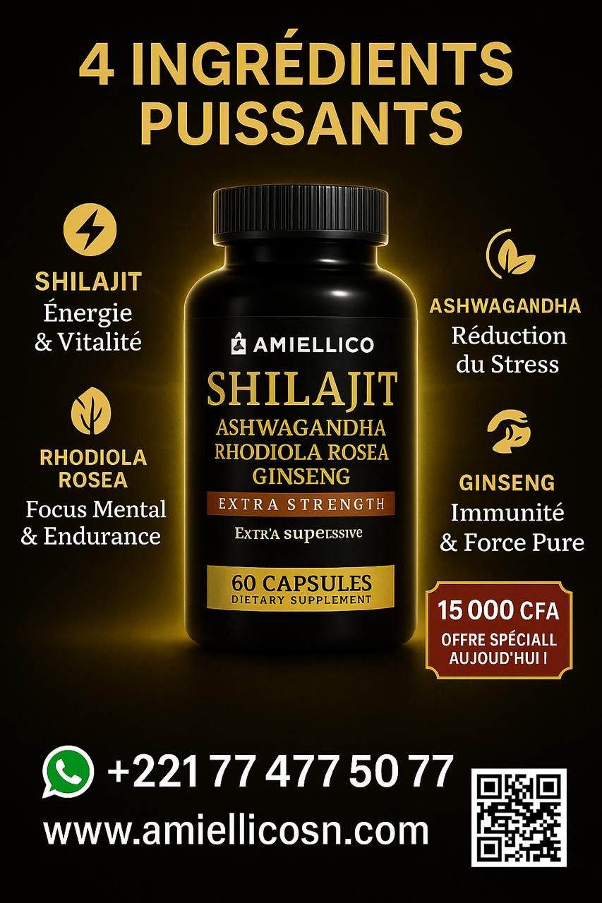 Shilajit Extra Strength – Énergie, Immunité et Clarté Mentale en Capsules Naturelles