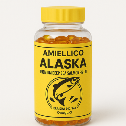 AMIELLICO ALASKA – Huile de Saumon Sauvage d’Alaska (Omega-3 Premium)