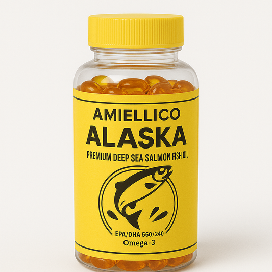 AMIELLICO ALASKA – Huile de Saumon Sauvage d’Alaska (Omega-3 Premium)