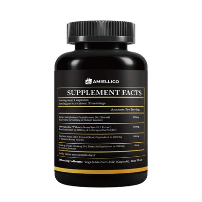 Shilajit Extra Strength – Énergie, Immunité et Clarté Mentale en Capsules Naturelles